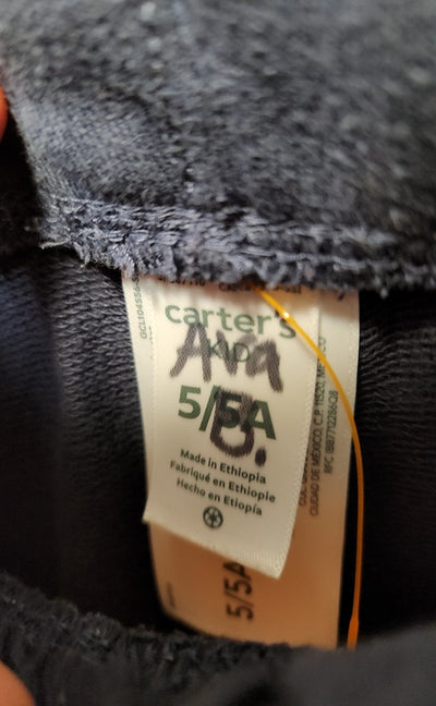 Carters Girl's Size 5 Navy Sweatpants