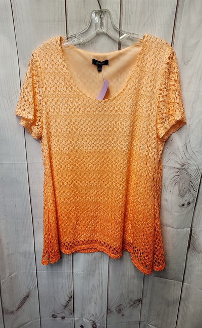 Elementz Women's Size XL Orange Short Sleeve Top