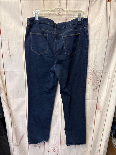 Chico's Women's Size 32 (13-14) Blue Jeans So Slimmig Girlfriend Slim Leg