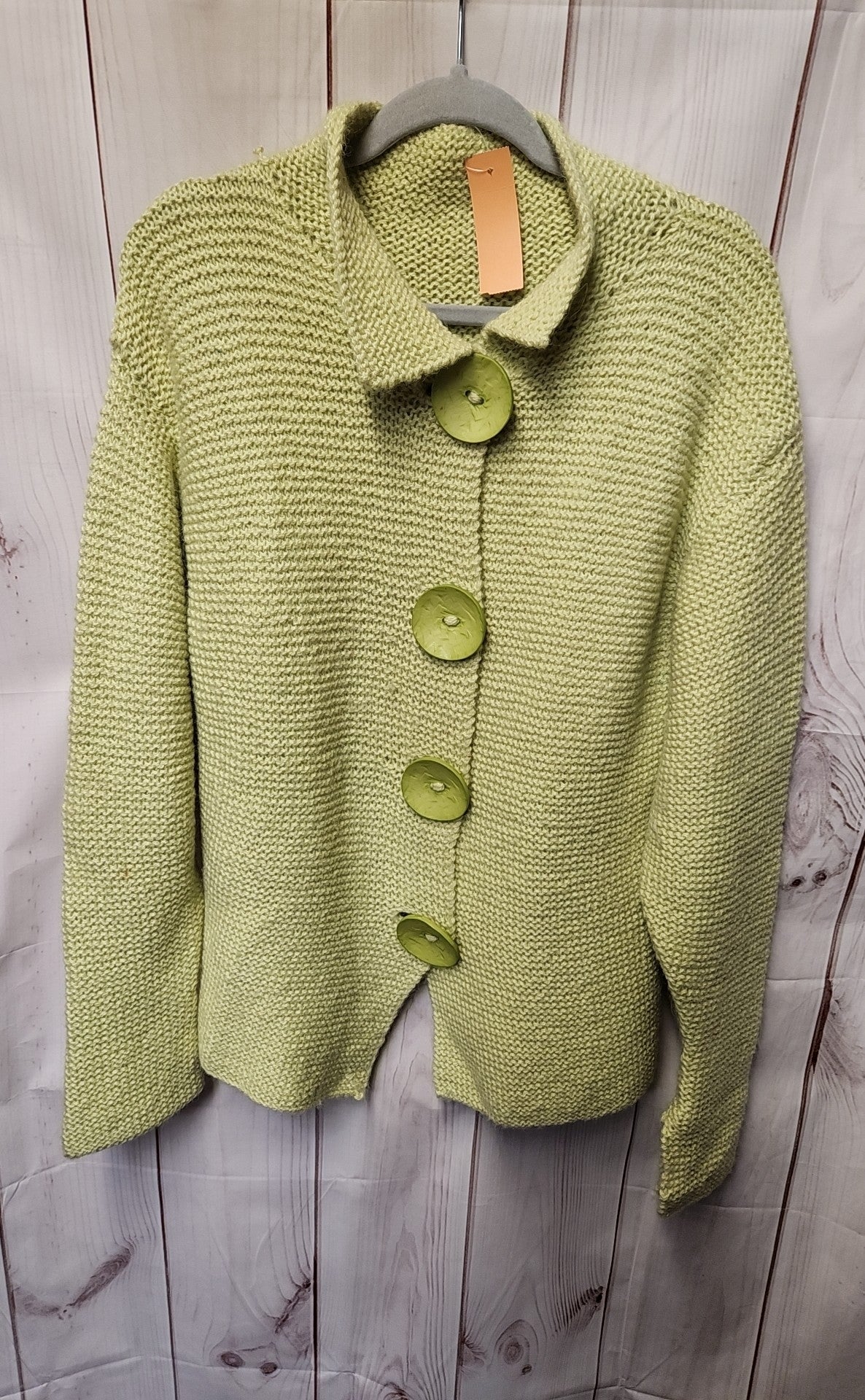 Handmade Women's Size L Green Cardigan