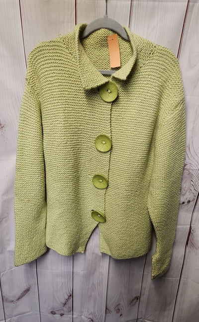 Handmade Women's Size L Green Cardigan
