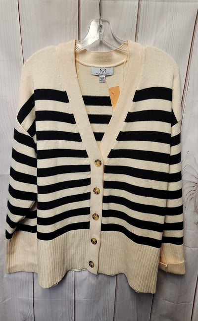 Magaschoni Women's Size XL Beige & Black Cardigan
