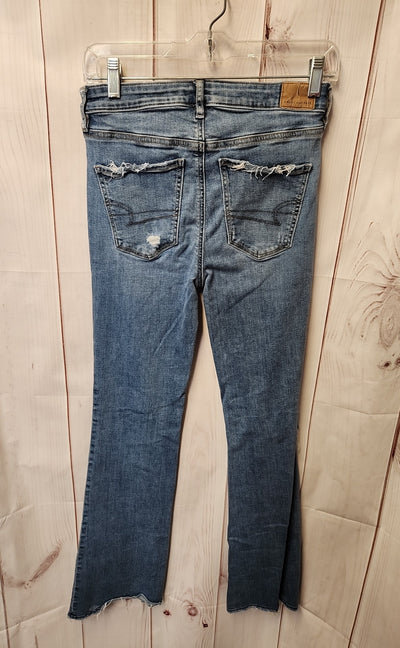 American Eagle Women's Size 26 (1-2) Blue Jeans Super Hi-Rise Flare