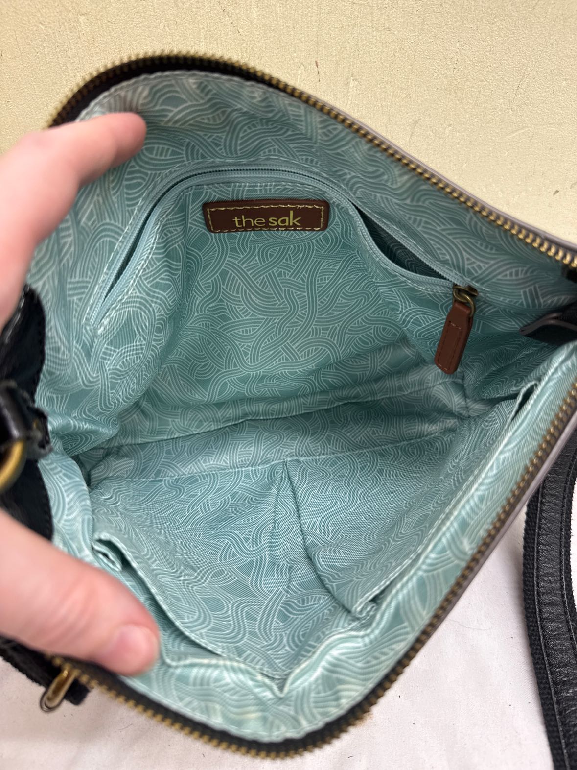 The Sak Black Leather Purse Bag