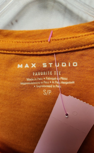 Max Studio Women's Size S Orange Short Sleeve Top