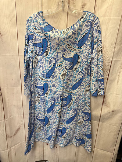 Fresh Produce Women's Size M White & Blue Dress