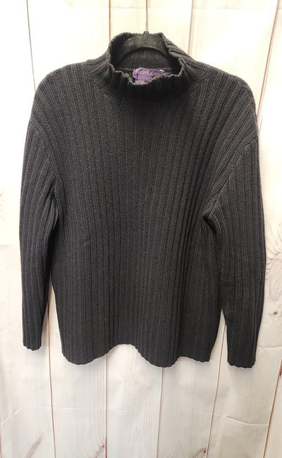 Ralph Lauren Purple Label Women's Size M Black Sweater - As Is hole at collar