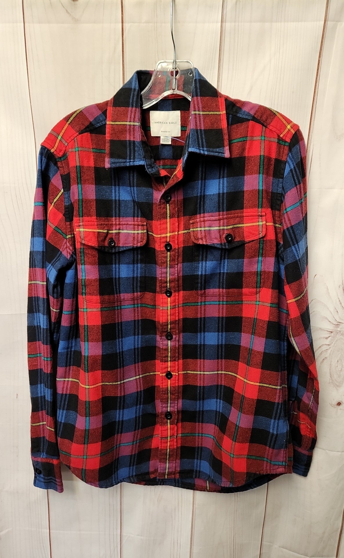 American Eagle Men's Size S Red & Blue Shirt