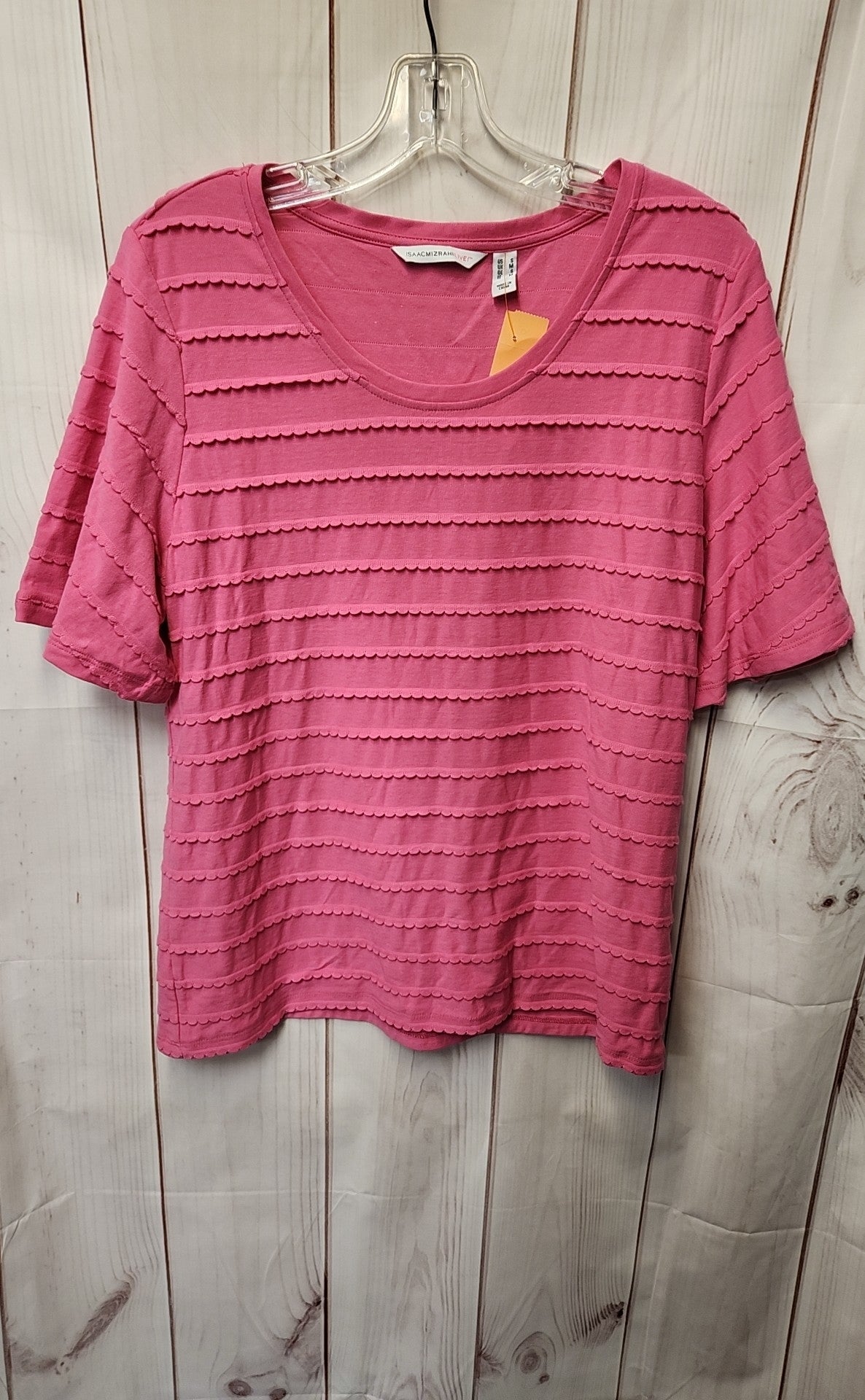 Isaac Mizrahi Live Women's Size S Pink Short Sleeve Top