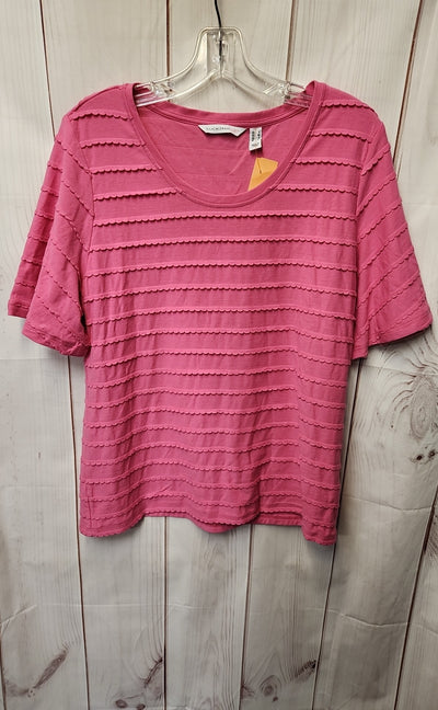 Isaac Mizrahi Live Women's Size S Pink Short Sleeve Top