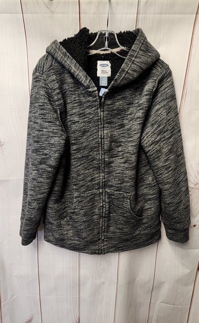 Old Navy Boy's Size 10/12 Gray Full Zip Hooded Sweatshirt