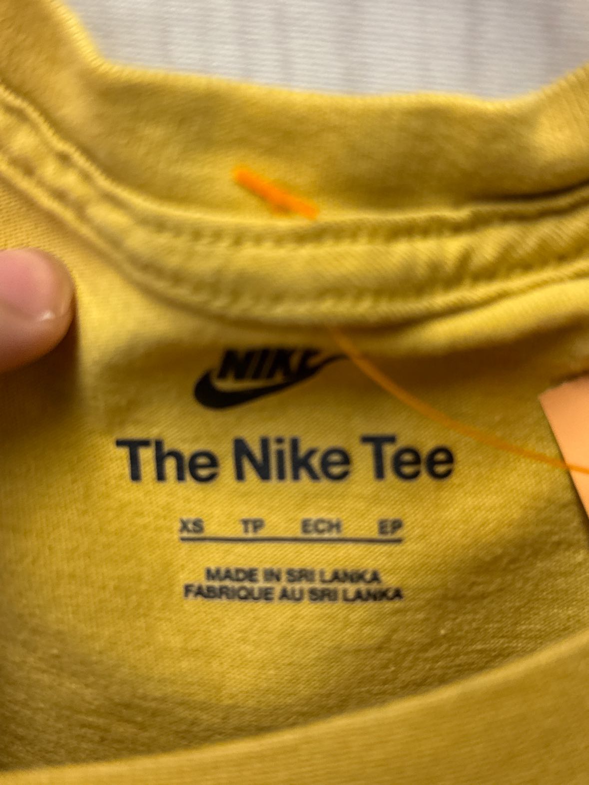 Nike Men's Size XS Yellow Shirt