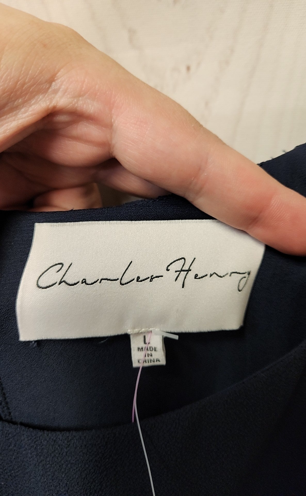 Charles Henry Women's Size L Navy Jumpsuit