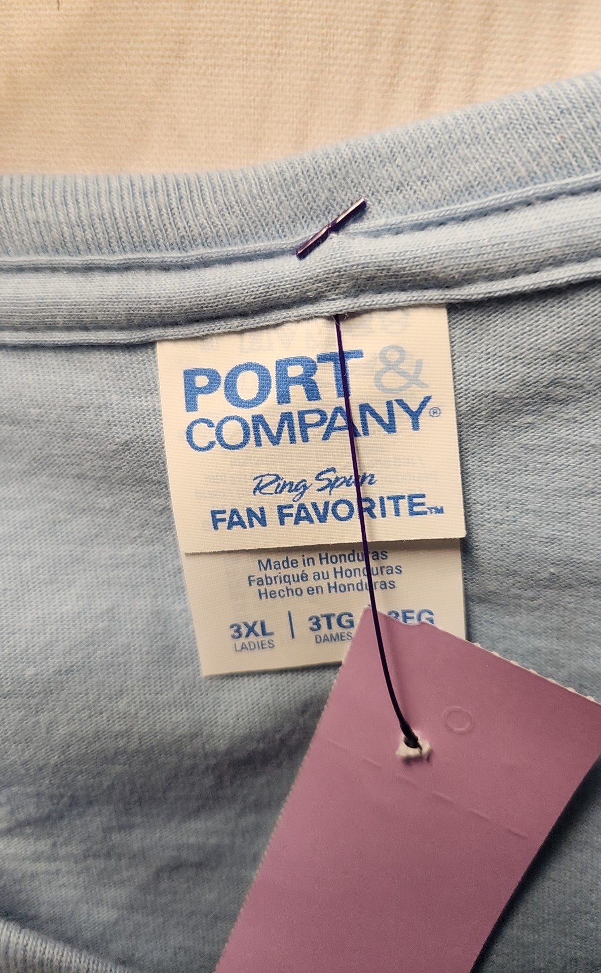 Port & Company Men's Size 3X Light Blue Shirt