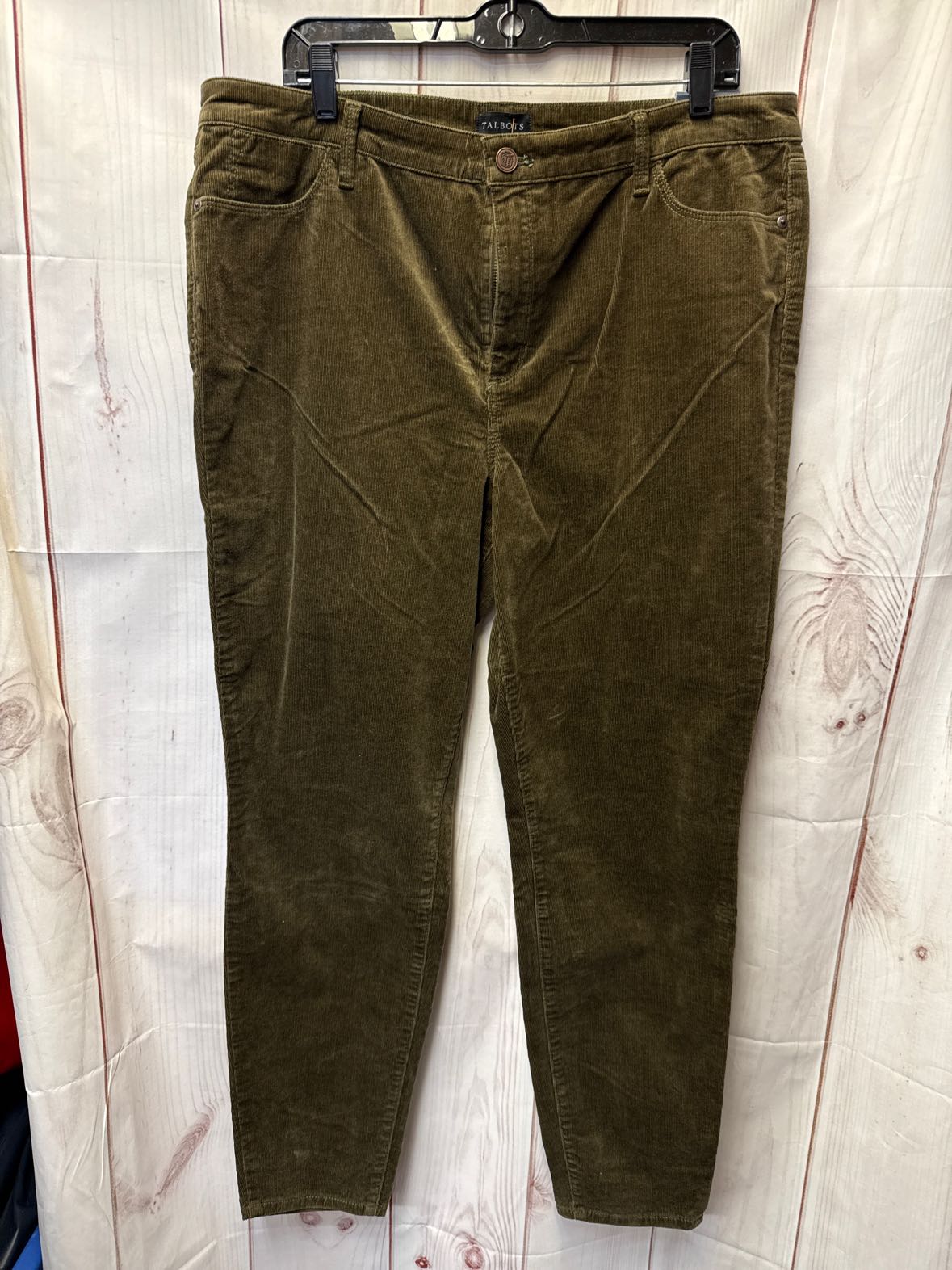 Talbots Women's Size 16 Green Corduroy Jegging Pants