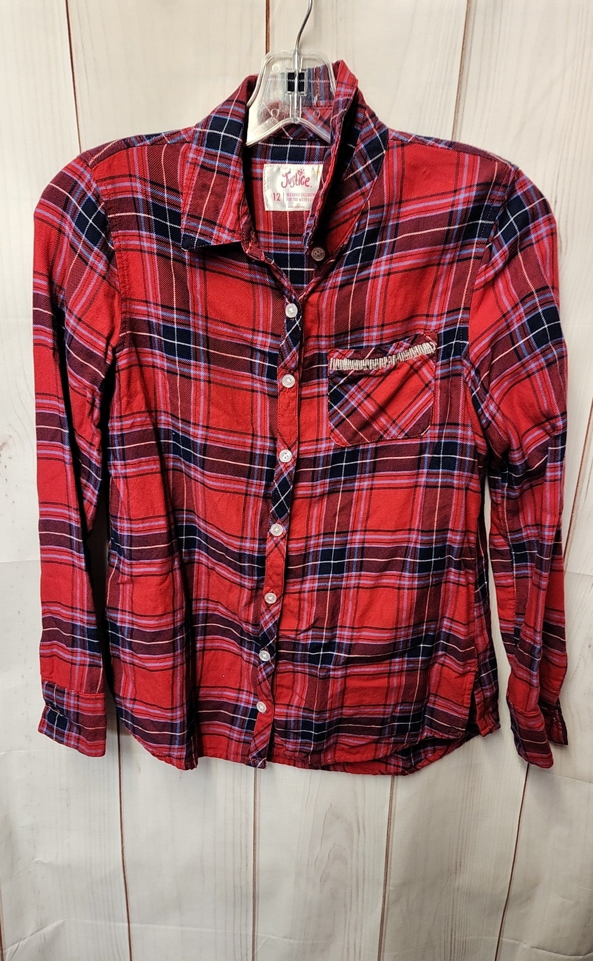Justice Girl's Size 12 Red Shirt