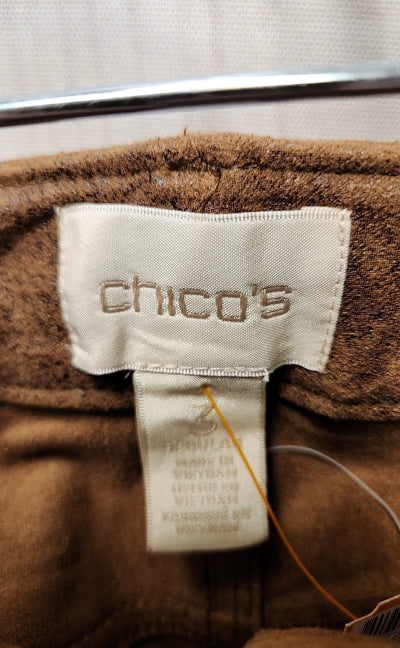 NWT Chico's Women's Size 3 = US 16 Brown Pants