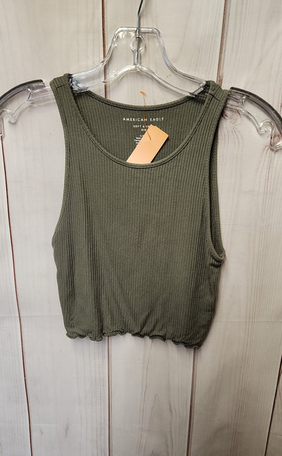 American Eagle Women's Size S Green Sleeveless Top