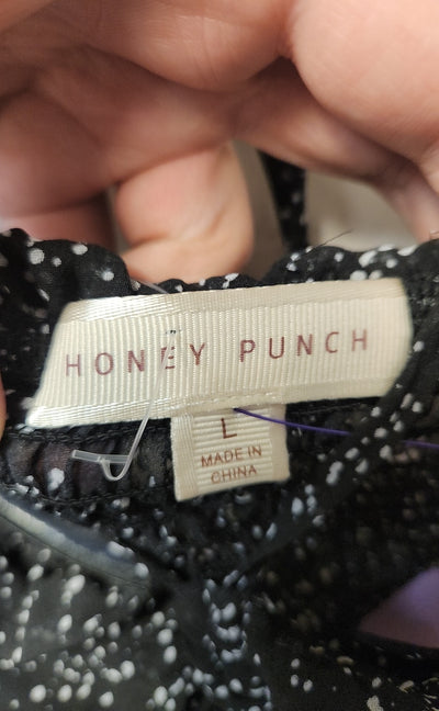 Honey Punch Women's Size L Black Sleeveless Top