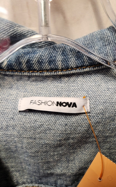 Fashion Nova Women's Size L Blue Jacket