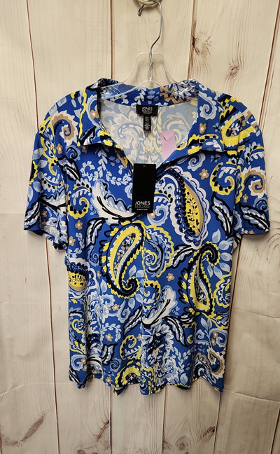 NWT Jones New York Women's Size XL Blue Short Sleeve Top