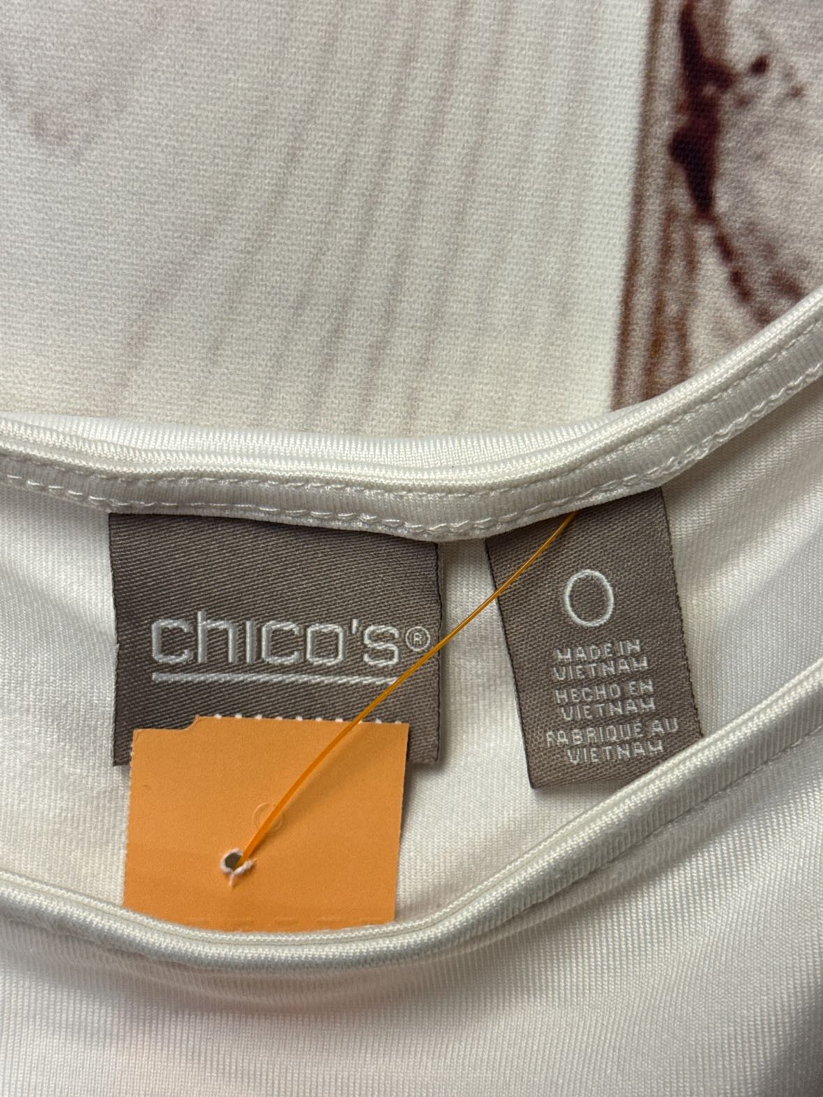 Chico's Women's Size 0 = US S White Sleeveless Top