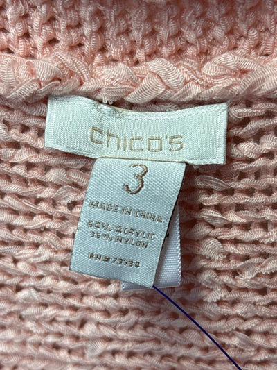 Chico's Women's Size 3 = US XL Pink Cardigan