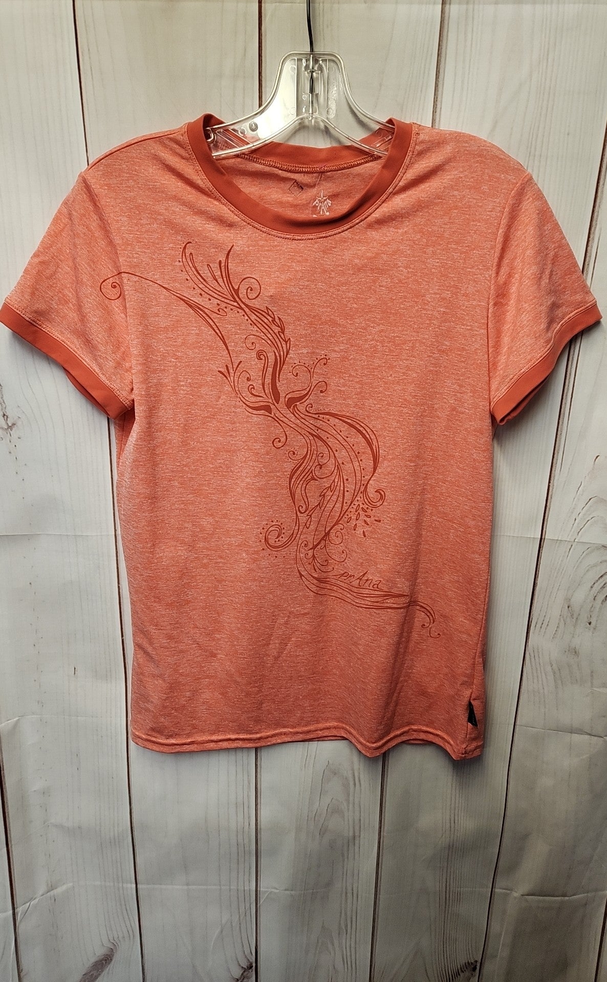Prana Women's Size XL Orange Short Sleeve Top