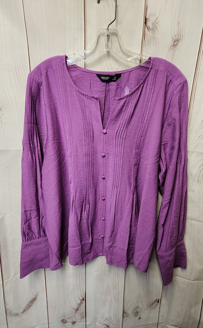Simply Vera Women's Size XL Purple Long Sleeve Top