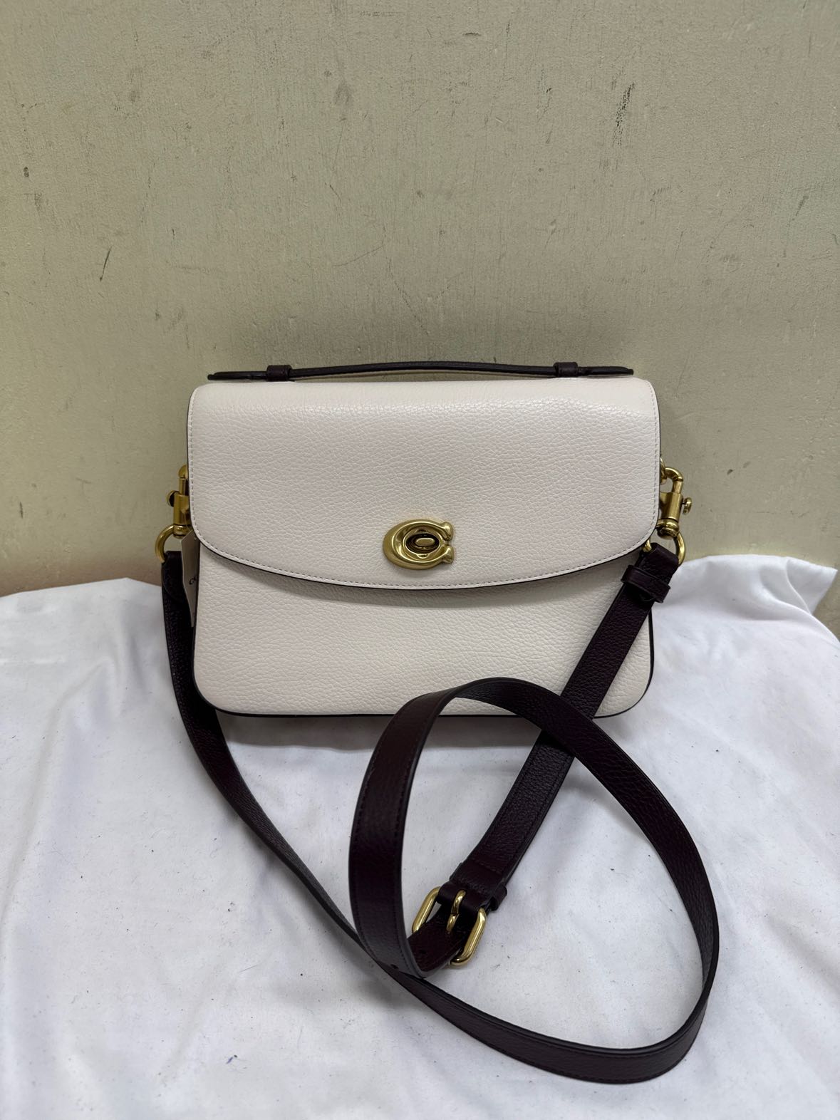 NWT Coach Cassie Crossbody Bag 19 White Leather Purse Bag
