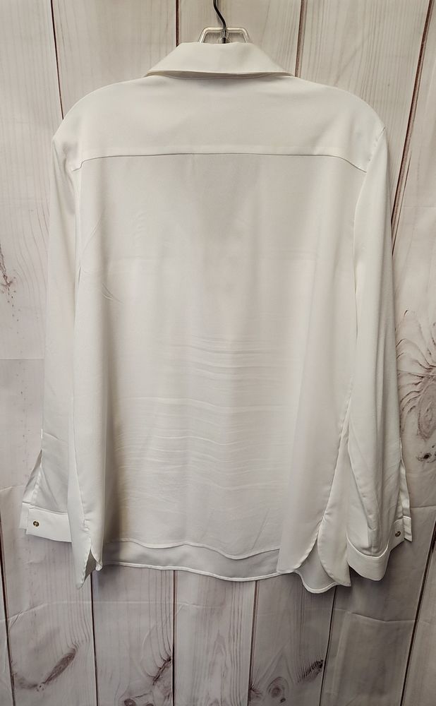 Calvin Klein Women's Size XL White Long Sleeve Top