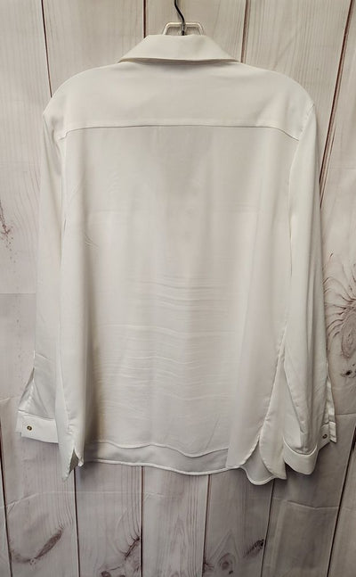 Calvin Klein Women's Size XL White Long Sleeve Top