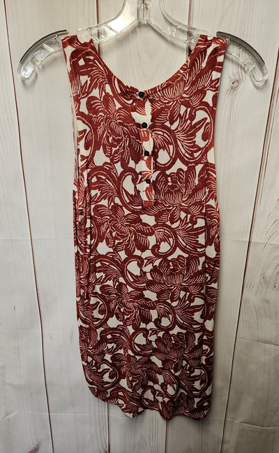 Loft Women's Size M Red Sleeveless Top
