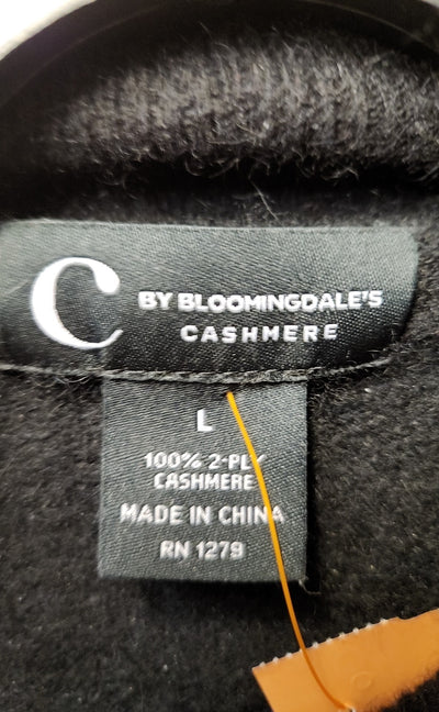 C by Bloomingdale's Women's Size L Black Cashmere Sweater