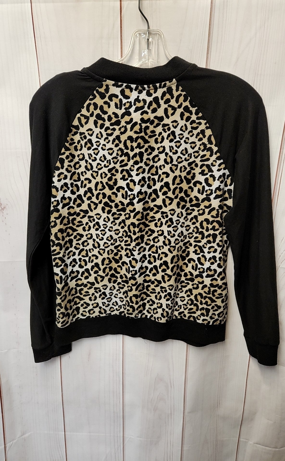 Wonder Nation Girl's Size 10/12 Black & Brown Animal Print Jacket