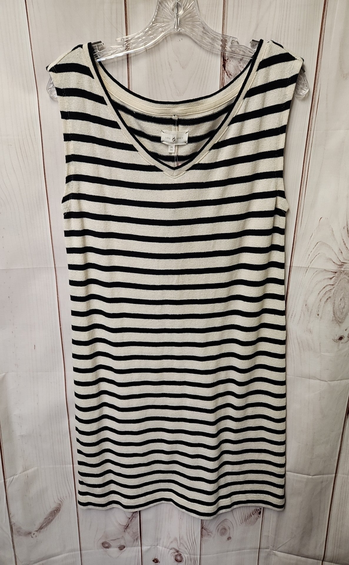 Lou & Grey Women's Size M White & Black Dress