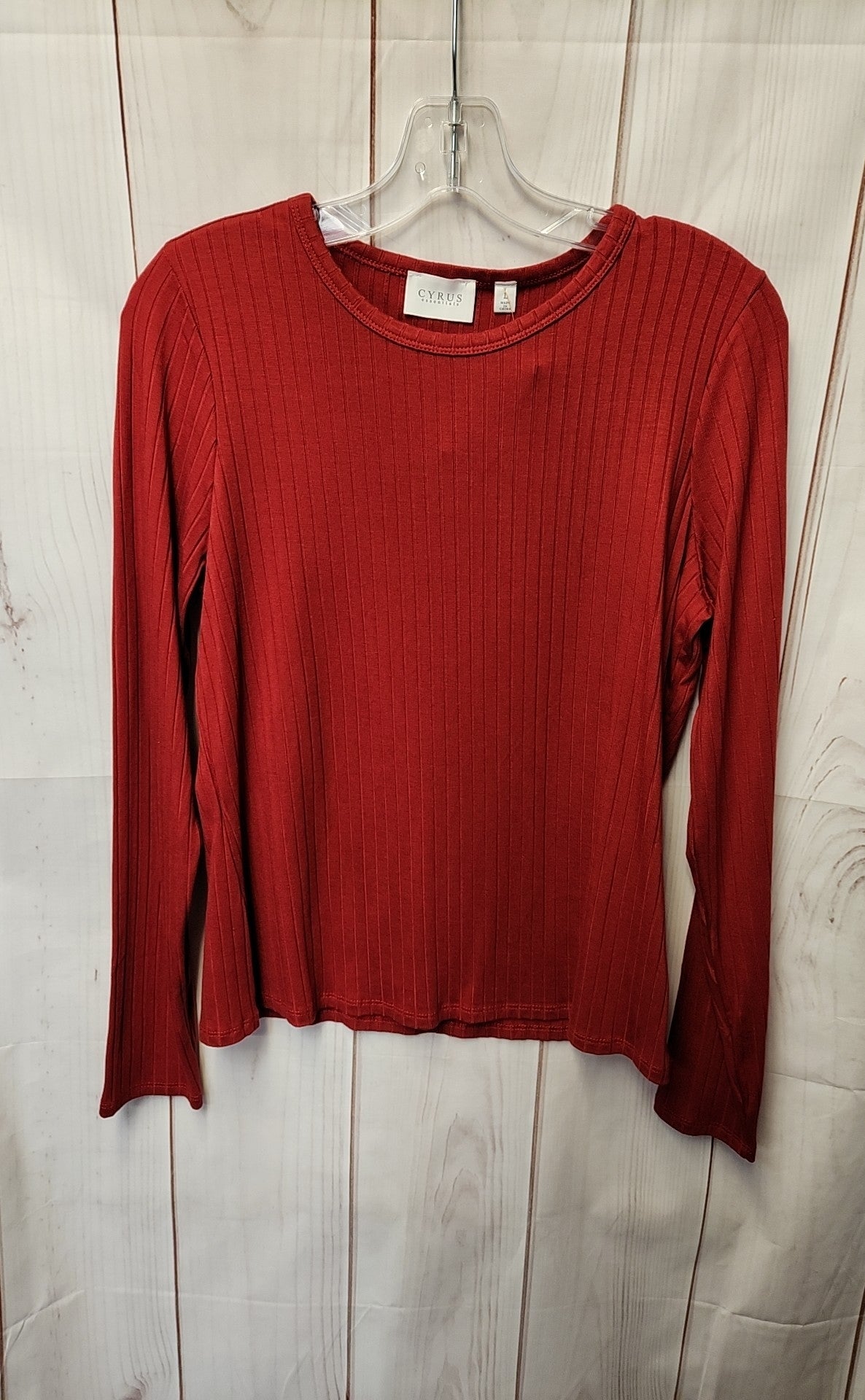 Cyrus Women's Size L Red Long Sleeve Top
