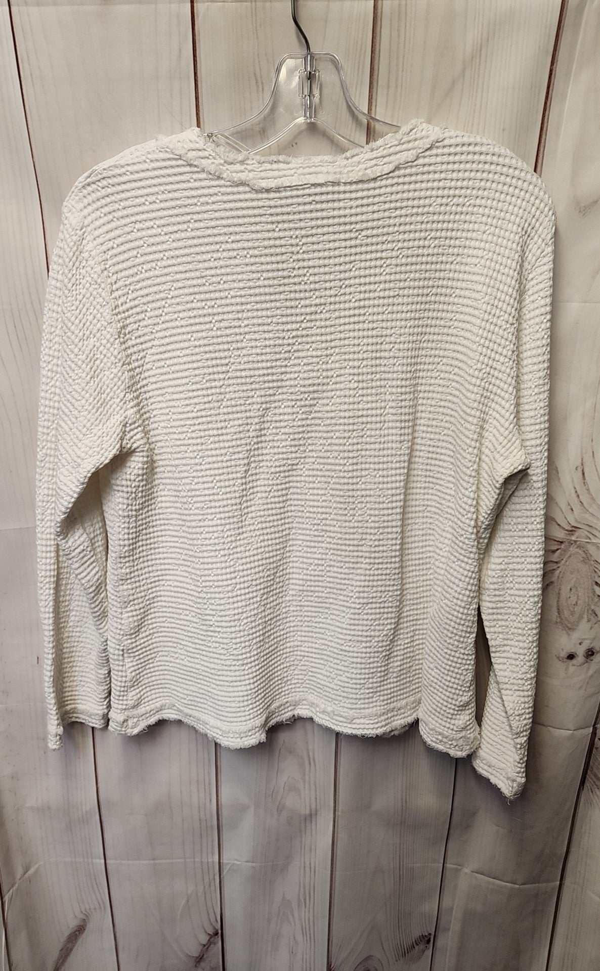 Focus Women's Size L White Long Sleeve Top