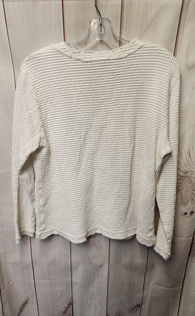 Focus Women's Size L White Long Sleeve Top