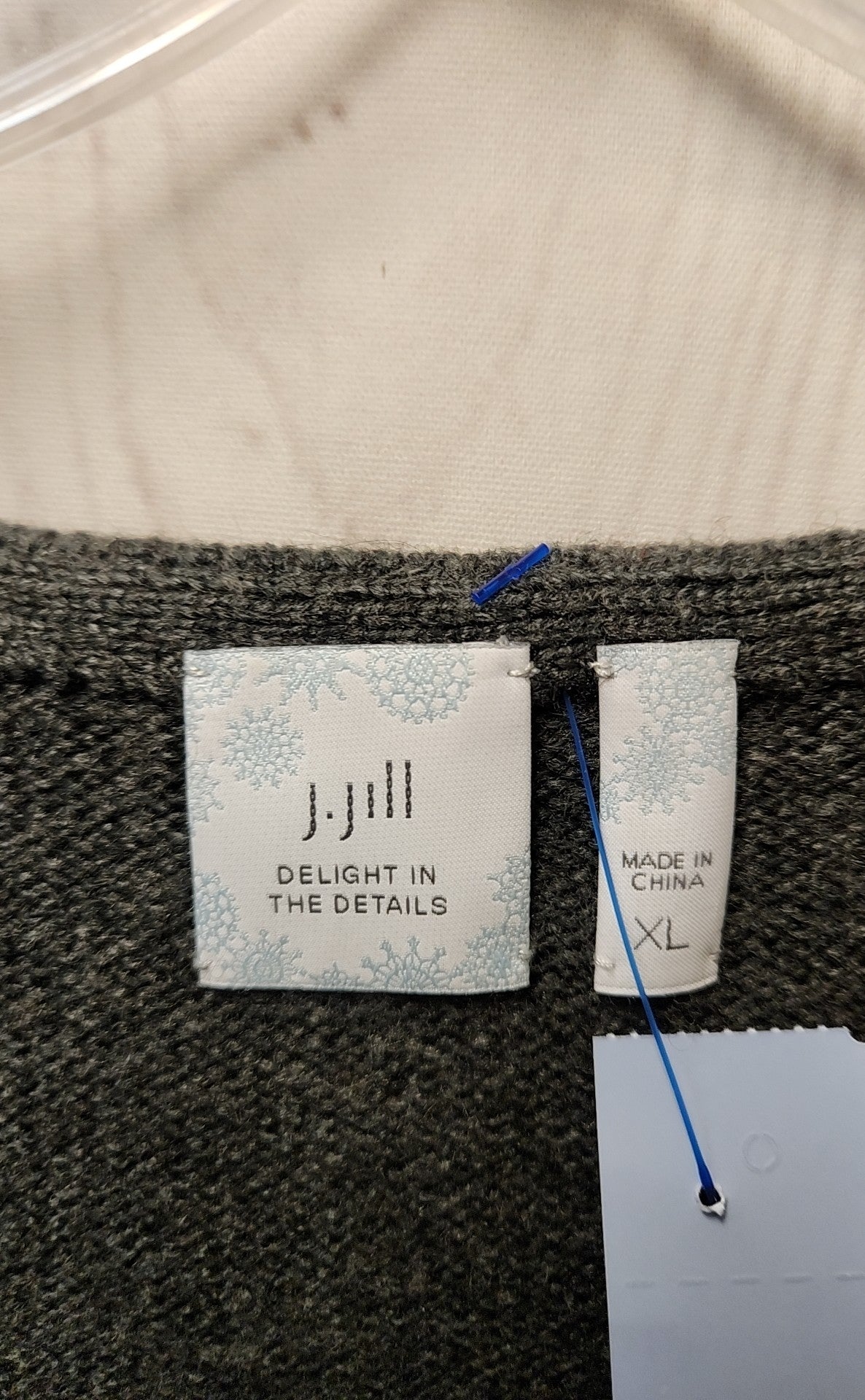 J Jill Women's Size XL Gray Holiday Sweater