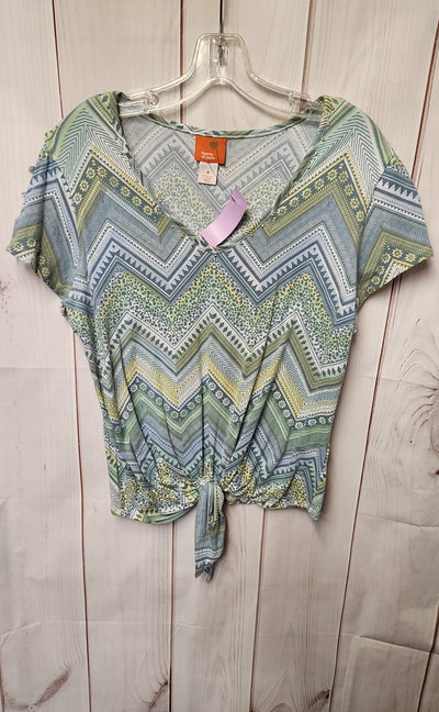 Hearts of Palm Women's Size M Green Short Sleeve Top