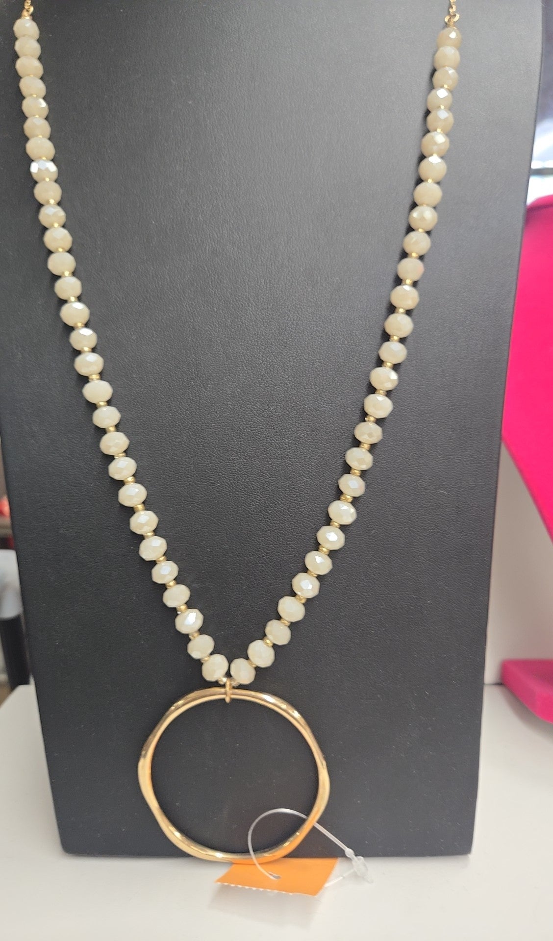 White Beaded Necklace