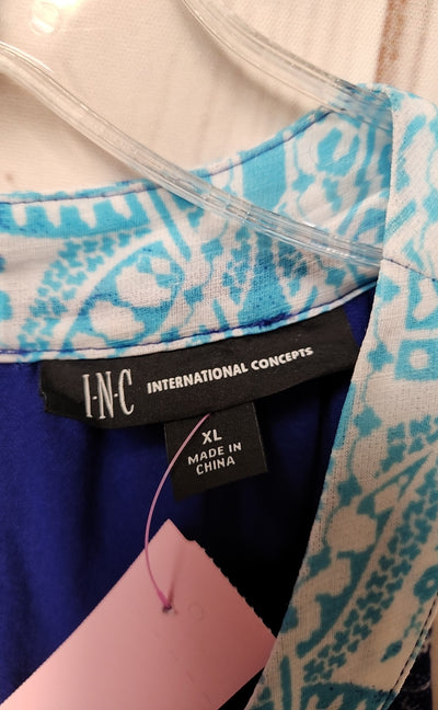 NWT INC Women's Size XL Blue Sleeveless Top