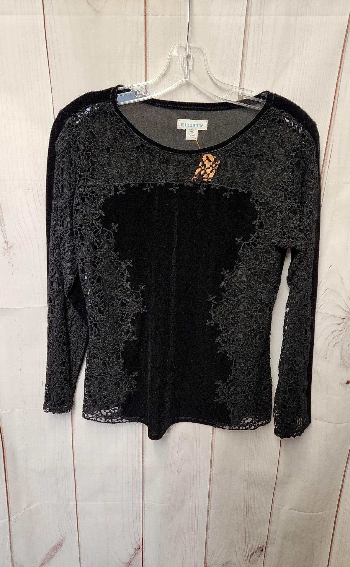 Sundance Women's Size XS Black Long Sleeve Top