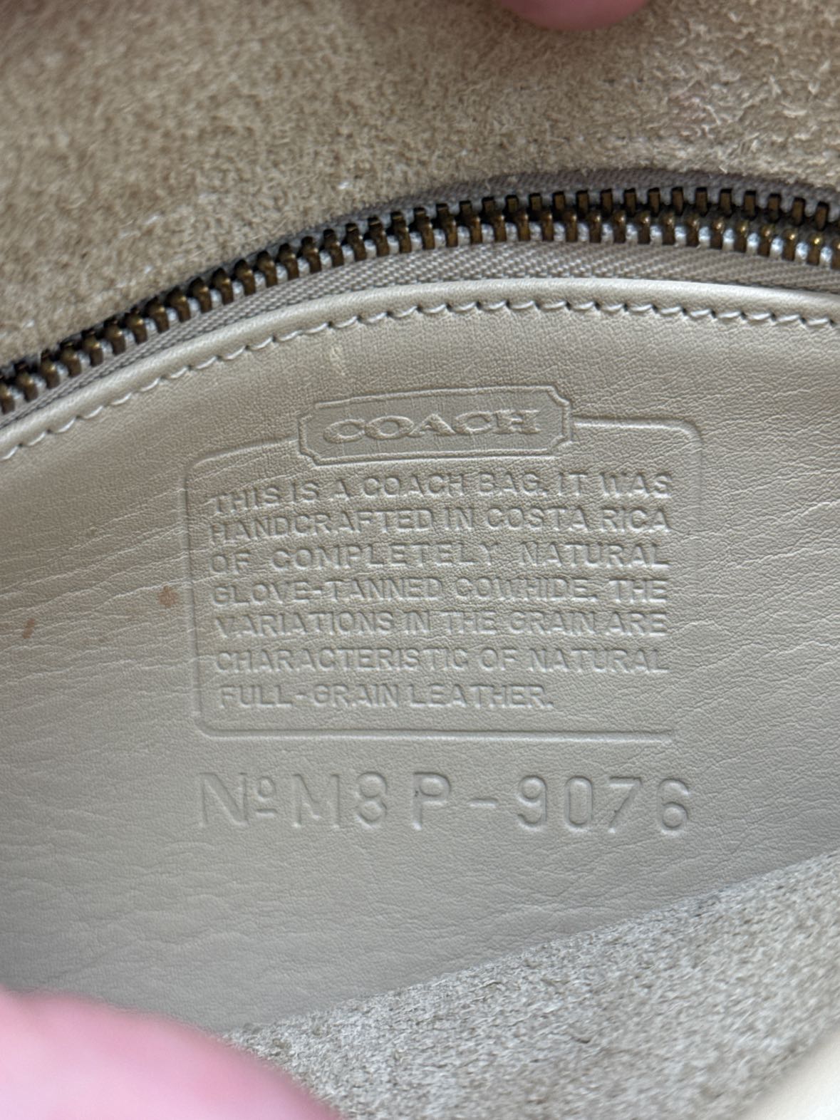 VTG Coach 9076 Companion Flap Tan Leather Crossbody Purse Bag