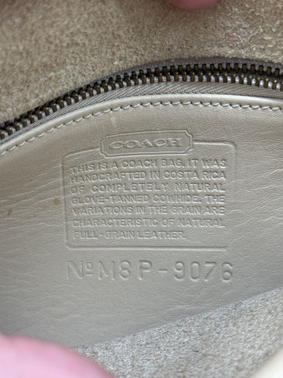 VTG Coach 9076 Companion Flap Tan Leather Crossbody Purse Bag