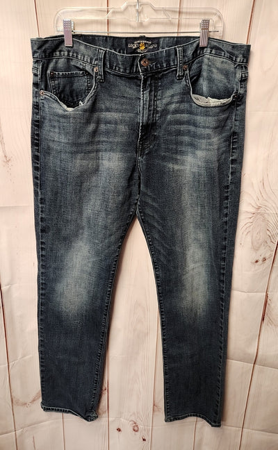Lucky Brand Men's Size 38x32 Blue Jeans 121 Heritage Slim