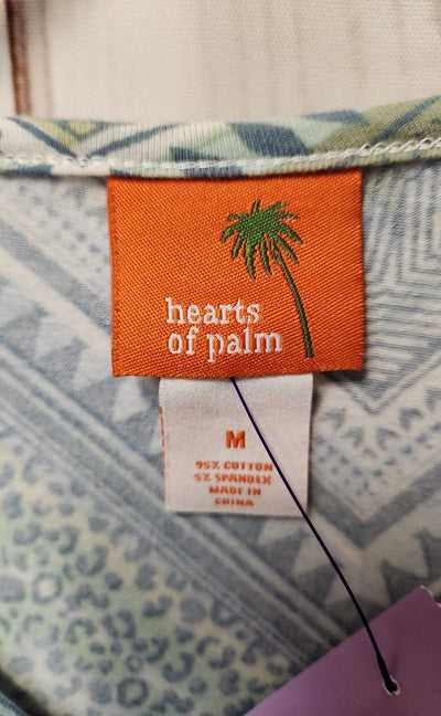 Hearts of Palm Women's Size M Green Short Sleeve Top