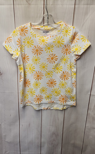 Old Navy Girl's Size 8 White & Yellow Shirt