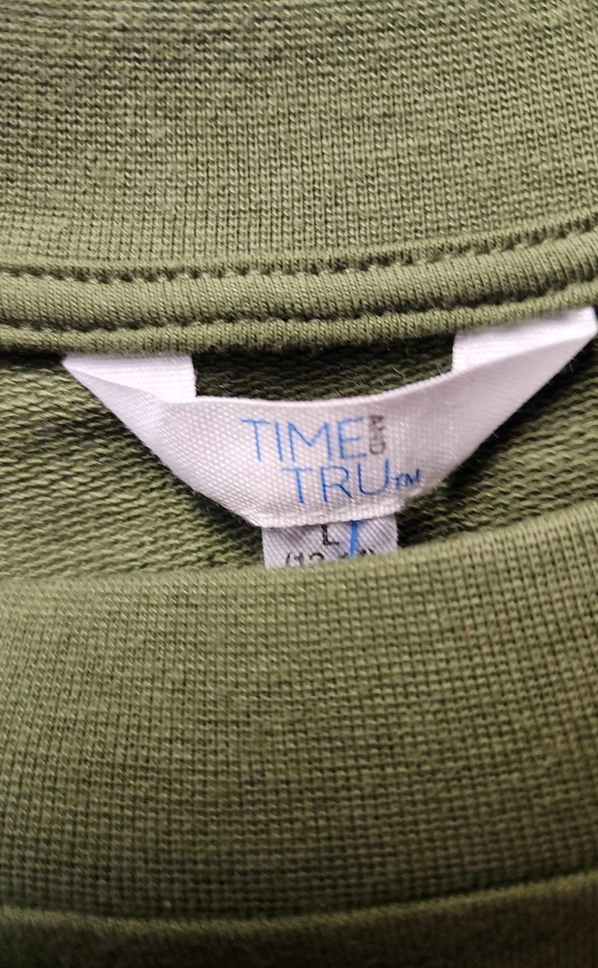 NWT Time and Tru Women's Size L Green Long Sleeve Top